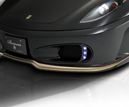 ROWEN World Platinum Aero Front Duct Covers with LED Spot Lamps for Ferraro F430 Coupe / Spider