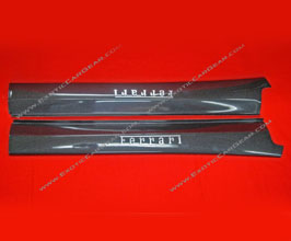 Exotic Car Gear Door Sills with Raised Logo (Dry Carbon Fiber) for Ferrari F430