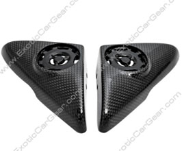 Exotic Car Gear Tweeter Covers (Dry Carbon Fiber) for Ferrari F430