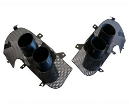 Novitec Exhaust Tailpipe Tips with Mesh Insert (Black) for Ferrari Portofino