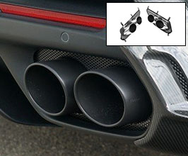 Novitec Exhaust Tailpipe Tips with Mesh Insert (Black) for Ferrari Portofino