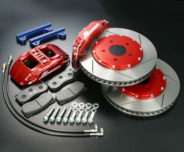 Js Racing Brake Caliper Kit - Front 6POT with 324mm Slotted Rotors for Honda S2000 AP1/AP2