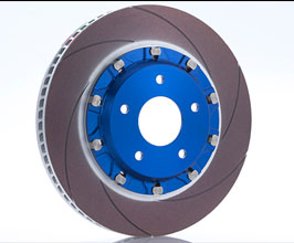 Endless Racing Brake Rotors - Front 2-Piece with Curving Slits for Infiniti G35 Coupe with Brembo Calipers