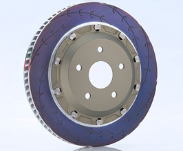 Endless Racing Brake Rotors - Front 2-Piece with E-Slits for Infiniti G35 with Brembo Calipers