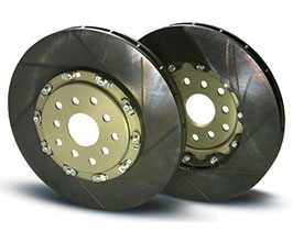 Project Mu SCR-GT Rotors - Front 2-Piece Slotted (Tufram) for Infiniti G35 Coupe with Brembo Calipers