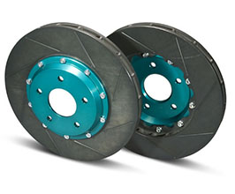 Project Mu SCR Pro 2-Piece Slotted Rotors - Front for Infiniti G35 Coupe with Brembo Calipers
