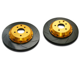 Biot 3-Piece D Nut Type Brake Rotors - Rear 350mm for Infiniti G35 / G37 Sedan with Opposed Calipers