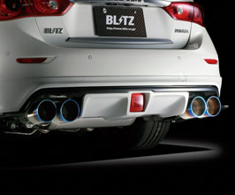 BLITZ NUR-Spec VS Quad Exhaust System for BLITZ Diffuser (Stainless) for Infiniti Skyline V37