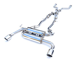 Invidia Gemini Cat-Back Exhaust with Rolled Tips (Stainless) for Infiniti Q50 VQ35HR/VQ37VHR (Incl Hybrid)