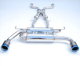 Invidia Gemini Cat-Back Exhaust with Rolled Tips (Stainless with Titanium Tips) for Infiniti Skyline V37