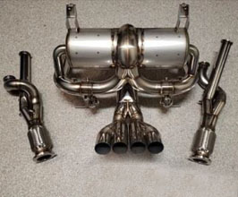 Brilliant Exhaust System with Valves, Quad Outlets and Cat Bypass Pipes (Stainless) for Lamborghini Aventador SV LP750