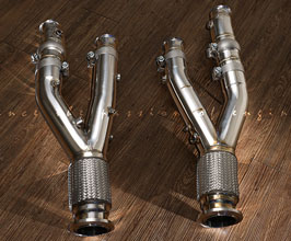 Fi Exhaust Ultra High Flow Cat Bypass Downpipes (Stainless) for Lamborghini Aventador
