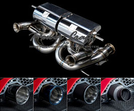 Power Craft Hybrid Exhaust Muffler System with Valves and Tips (Stainless) for Lamborghini Aventador