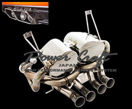 Power Craft Hybrid Exhaust Muffler System with Valves and Squared Tips (Stainless) for Lamborghini Aventador LP700 / LP720