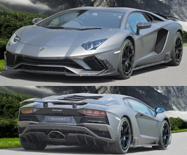 MANSORY Aero Spoiler Lip Kit with High Flaps (Dry Carbon Fiber) for Lamborghini Aventador