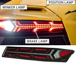 Valenti Jewel LED Tail Lamps ULTRA (Smoke) for Lamborghini Aventador