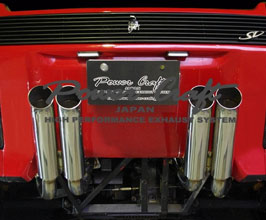 Power Craft Hybrid Exhaust System with Valves and Quad Tips - Bumperless (Stainless) for Lamborghini Diablo SV / VT