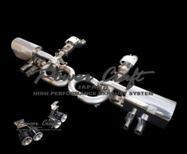 Power Craft Hybrid Exhaust Muffler System with Valves and Cat Bypass and Quad Tips (SS) for Lamborghini Gallardo