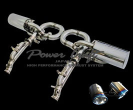 Power Craft Hybrid Exhaust Muffler System with Valves and Cat Bypass and Tips (SS) for Lamborghini Gallardo (Incl Spyder)