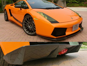 Complete Sports Aero Spoiler Lip Kit (Carbon Fiber) for Lamborghini Gallardo