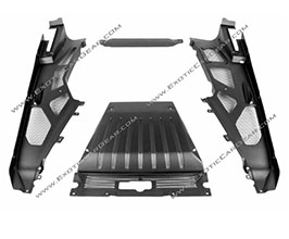 Exotic Car Gear Engine Bay Panels Set - Vented Version (Dry Carbon Fiber) for Lamborghini Huracan Coupe