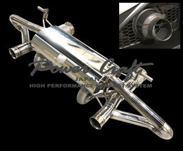 Power Craft Hybrid Exhaust Muffler System with Valves and Up Tips (Stainless) for Lamborghini Huracan Evo / STO