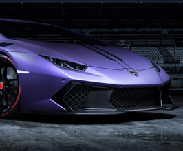 Vorsteiner Novara Edizione Aero Front Bumper with Lip Spoiler (Dry Carbon Fiber) for Lamborghini Huracan LP610 / LP580