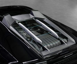 Capristo Rear Glass Bonnet with Air Scoops (Carbon Fiber) for Lamborghini Huracan