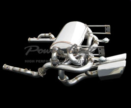Power Craft Hybrid Exhaust Muffler System with Valves and Cat Bypass Pipes (Stainless) for Lamborghini Murcielago