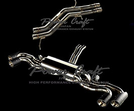 Power Craft Hybrid Exhaust Muffler System with Valves and Tips (Stainless) for Lamborghini Urus