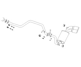 FujitSubo Authorize AS Exhaust System with Single Side Dual Tips (Stainless) for Lexus CT ZWA10