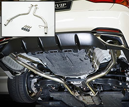 AIMGAIN Straight Muffler Delete Exhaust System for Pure VIP Rear Bumper (Stainless) for Lexus GS 4