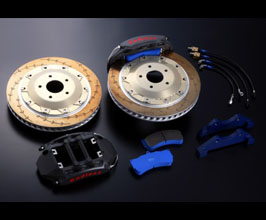 Endless Front Brake Kit - Racing MONO 6 Calipers and 370mm E-Slit Rotors for Lexus GS 4