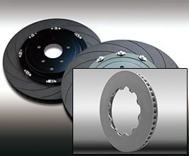 DIXCEL FP Type Heat-Treated High-Carbon Plain Disc 2-Piece Rotors - Front for Lexus GS 4