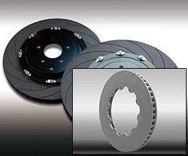 DIXCEL FP Type Heat-Treated High-Carbon Plain Disc 2-Piece Rotors - Front for Lexus GS L10
