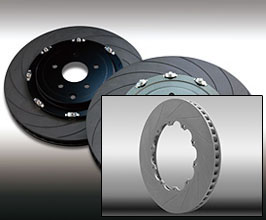DIXCEL FS Type Heat-Treated High-Carbon Slotted Disc 2-Piece Rotors - Front for Lexus GS L10