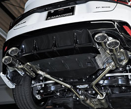 AIMGAIN Loop Exhaust System with Staggered Quad Tips - Type F Curled Oval for Lexus IS 3 Late
