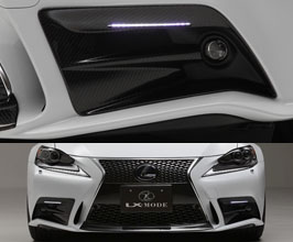 LX-MODE Fog Lamp Garnishes (Carbon Fiber) for Lexus IS350 / IS250 / IS200t F Sport with JDM Fog Lamps