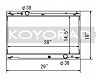 KOYORAD Racing Radiator with V Series 36mm Core (Aluminum)