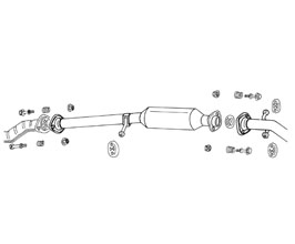 FujitSubo POWER Getter Center Mid Pipe (Stainless) for Toyota IS300 / Altezza AT 3S-GE