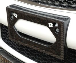 LX-MODE Front License Plate Base - Japan Spec (Carbon Fiber) for Lexus ISF 2