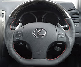 Espirit PREMIERE D-Shape Gun Grip Steering Wheel (Leather with Carbon Fiber) for Lexus ISF USE20