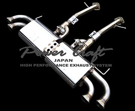 Power Craft Hybrid Exhaust Muffler System with Valves (Stainless) for Lexus LC 1