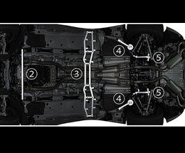 TOMS Racing Chassis Bracing Set for Lexus LC 1