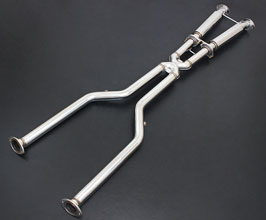 Sense Brand Stealth Bottom-Raising Front and Mid X-Pipes - Resound Ver (Stainless) for Lexus LC Z100