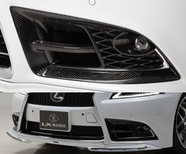 LX-MODE Fog Lamp Garnishes (Carbon Fiber) for Lexus LS600h / LS460 F Sport with JDM Fog Lamps