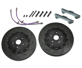Border Racing Axefette GTR R35 Caliper Mounting Kit with Biot 2-Pc Rotors - Front 400mm for Lexus LS600h / LS460