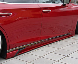 Job Design Guns Style Stance Generation Aero Side Under Spoilers (FRP) for Lexus LS500 / LS500h