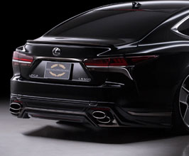 WALD Executive Line Rear Half Spoiler (ABS with Dark Chrome) for Lexus LS 5