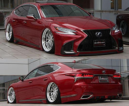 Job Design Guns Style Stance Generation Aero Spoiler Lip Kit (FRP) for Lexus LS 5